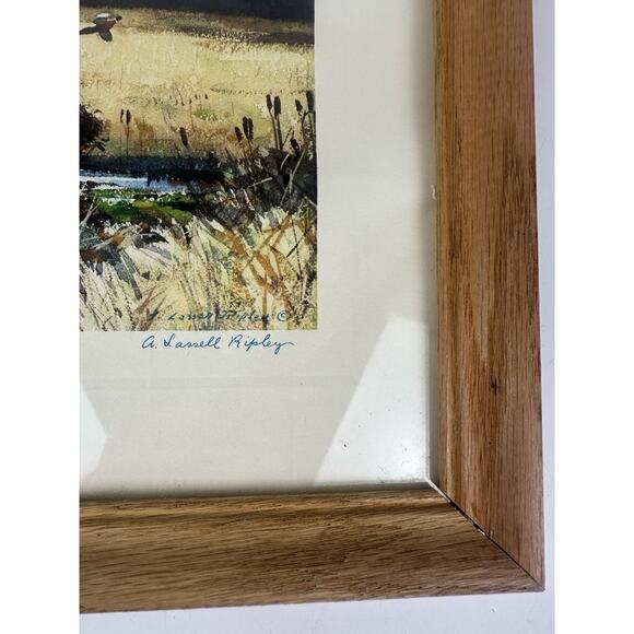 Vtg Aiden Lassell Ripley Signed Print Start Of The Season Framed Picture Artwork - Picture 2 of 10